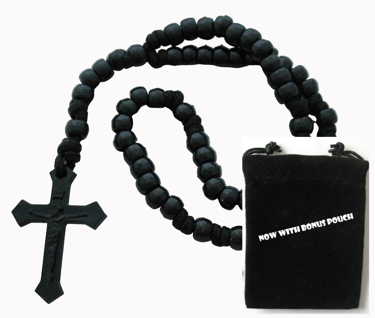 Paracord Rosary with Pony Beads & Bonus Pouch