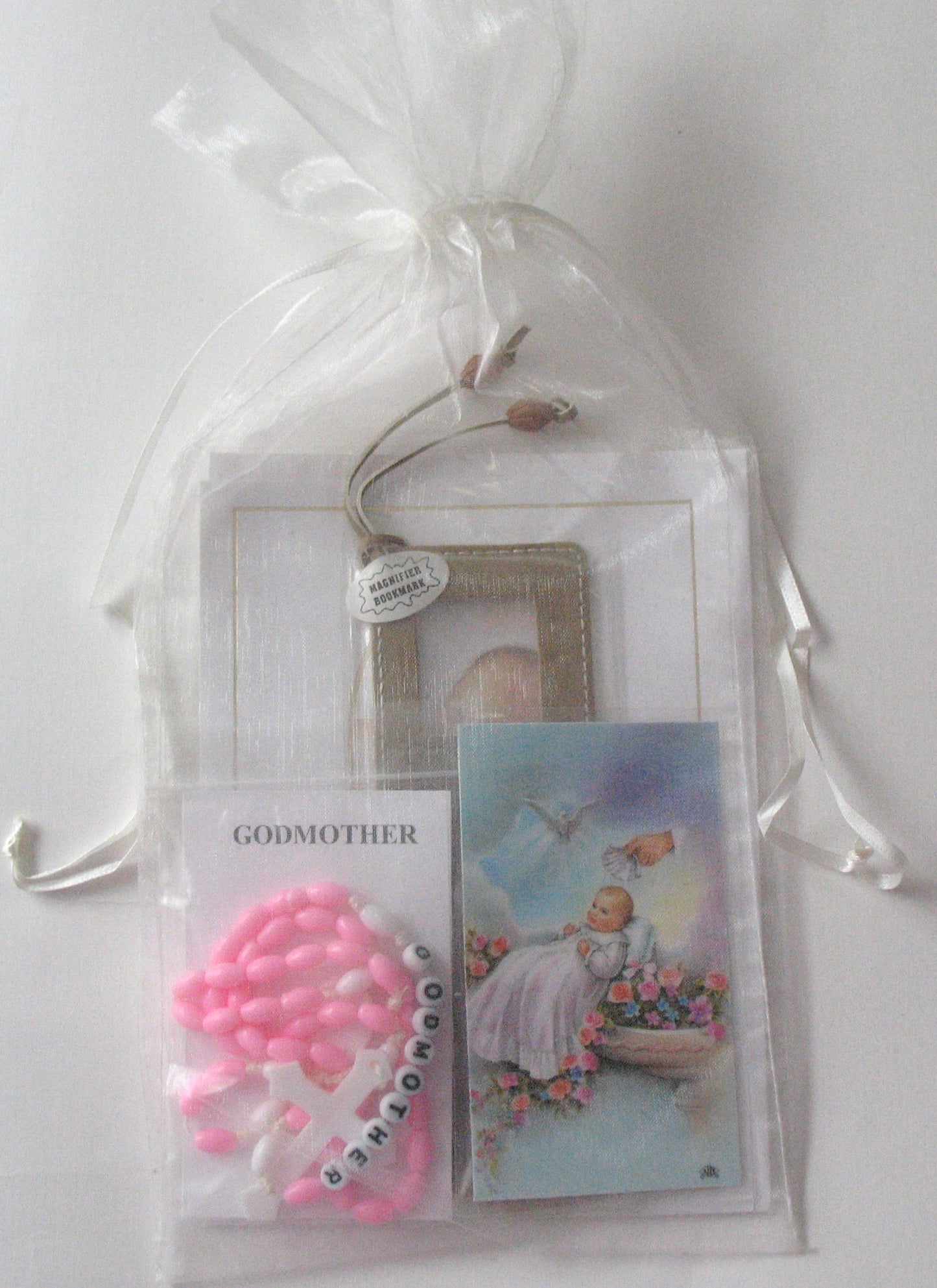 Godmother 'Baptism Thank You' Gift Set with Rosary