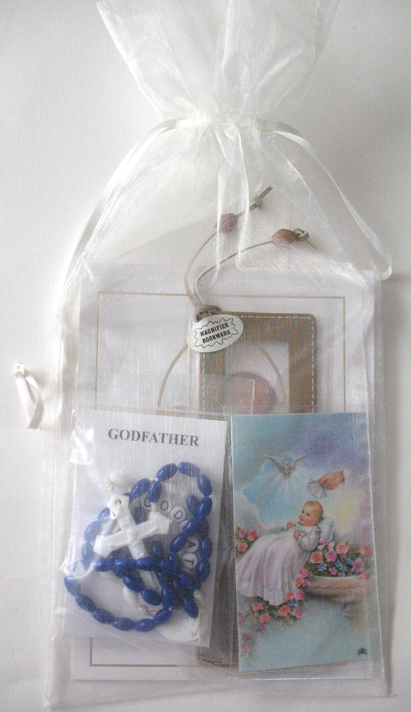 Godfather 'Baptism Thank You' Gift Set with Rosary
