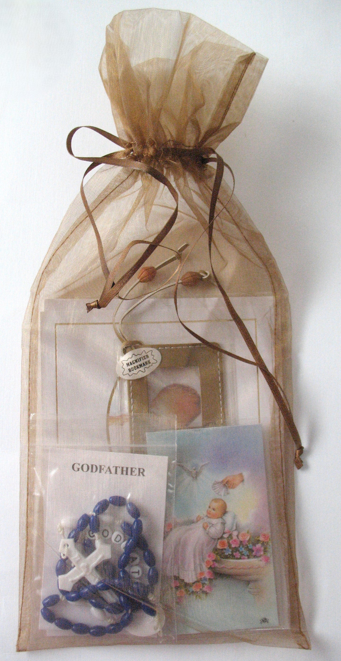 Godfather 'Baptism Thank You' Gift Set with Rosary