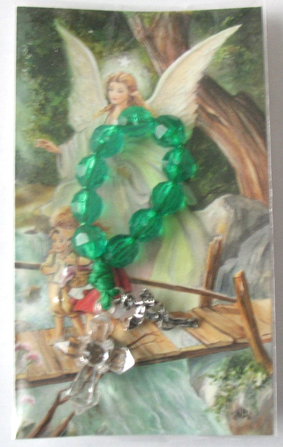 15 Gift Packages- Guardian Angel Prayercard & One-decade rosary