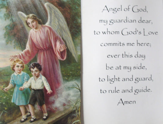 48 Guardian Angel Prayercards in Plastic Sleeves