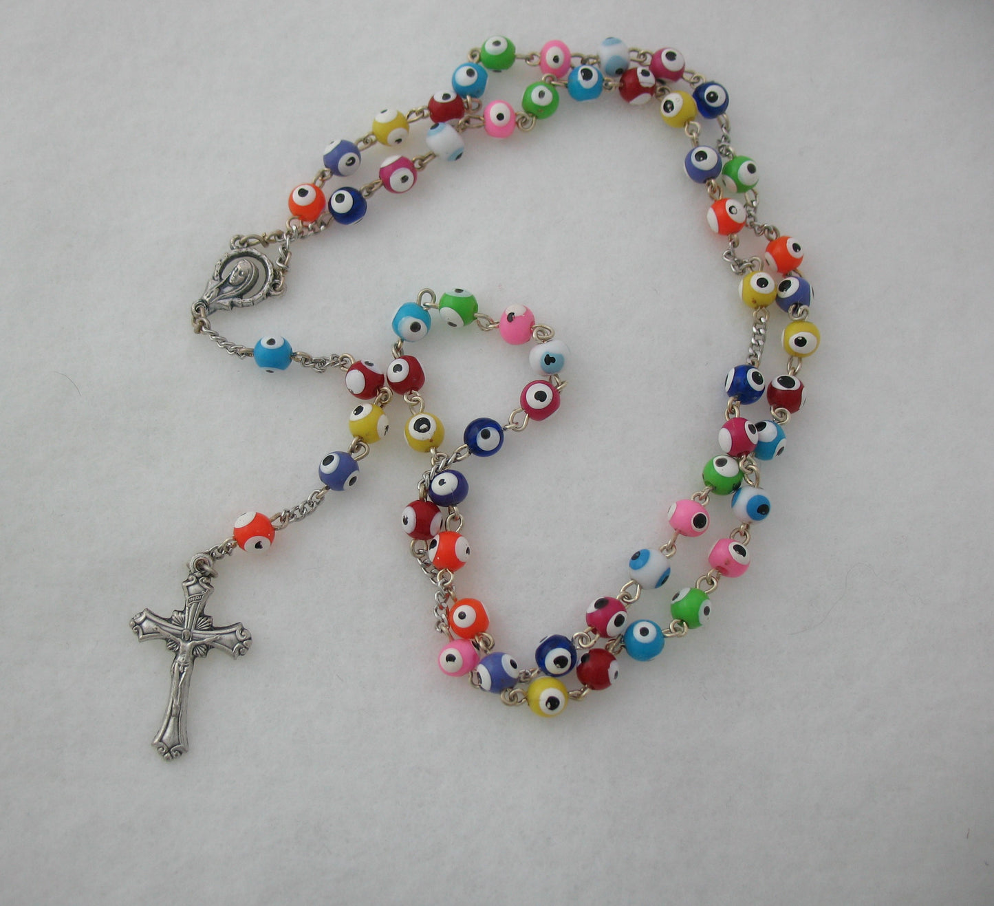 Rosary - Chain with Colorful Dotted Beads