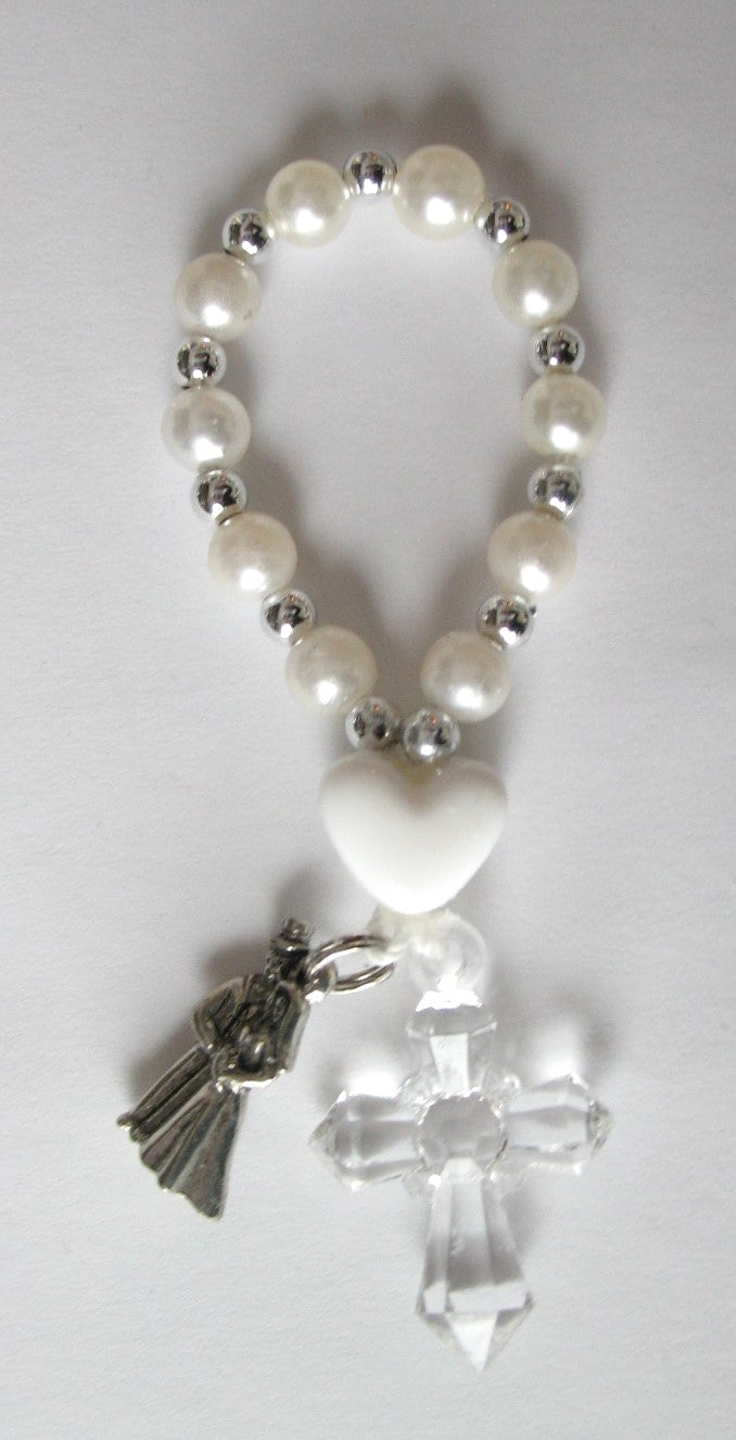 Wedding Favor Gift Package - Pocket Rosary with Wedding Charm