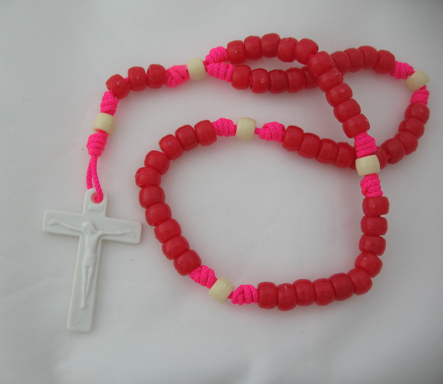 Rosary - Cord with Plastic Pony Beads