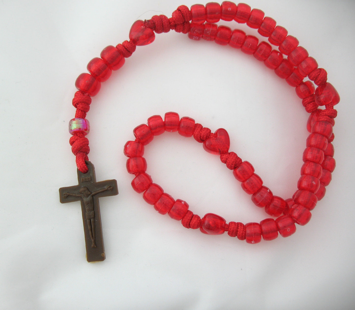 Rosary - Cord with Plastic Pony Beads