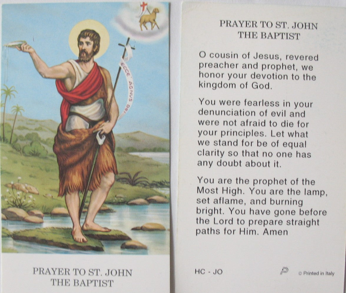 St. John the Baptist / Agnus Dei One Decade Pocket Rosary & Prayercard