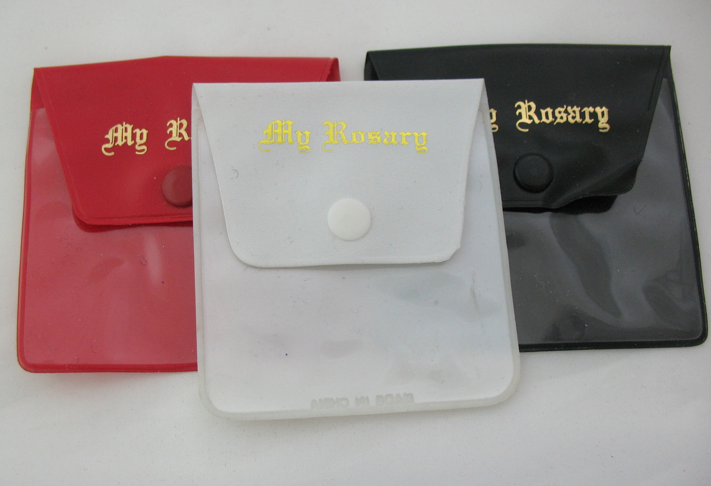 Rosary Pouch - Vinyl Plastic Inexpensive