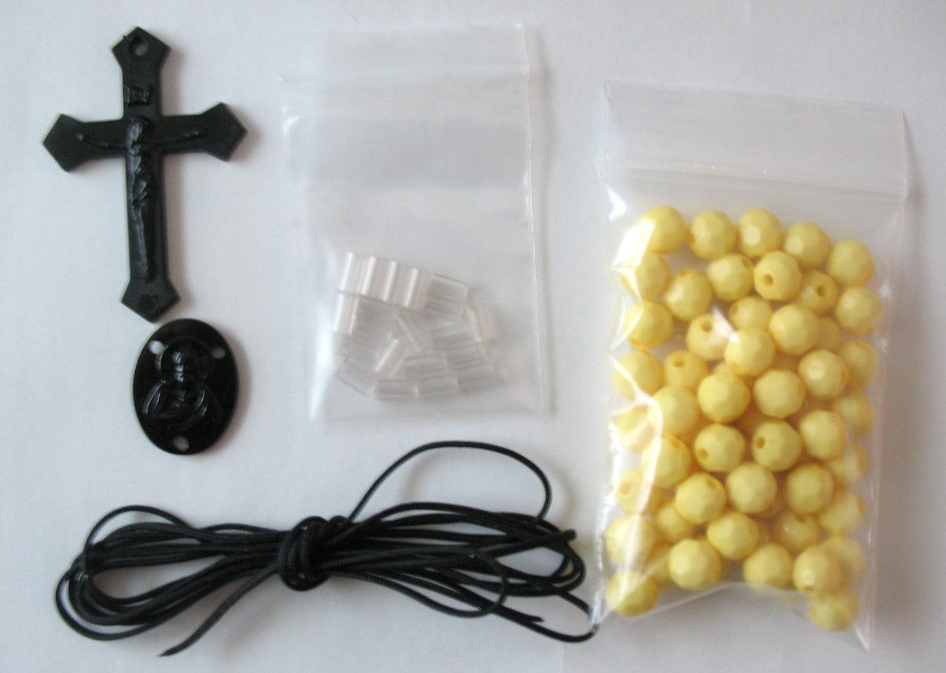 Rosary Making Kits - 8mm Acrylic Yellow Beads - Individual or Package of 10 Kits