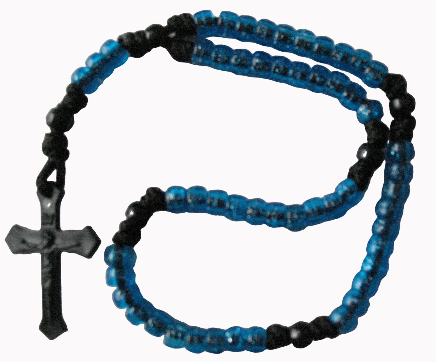 Paracord Rosary with Pony Beads & Bonus Pouch