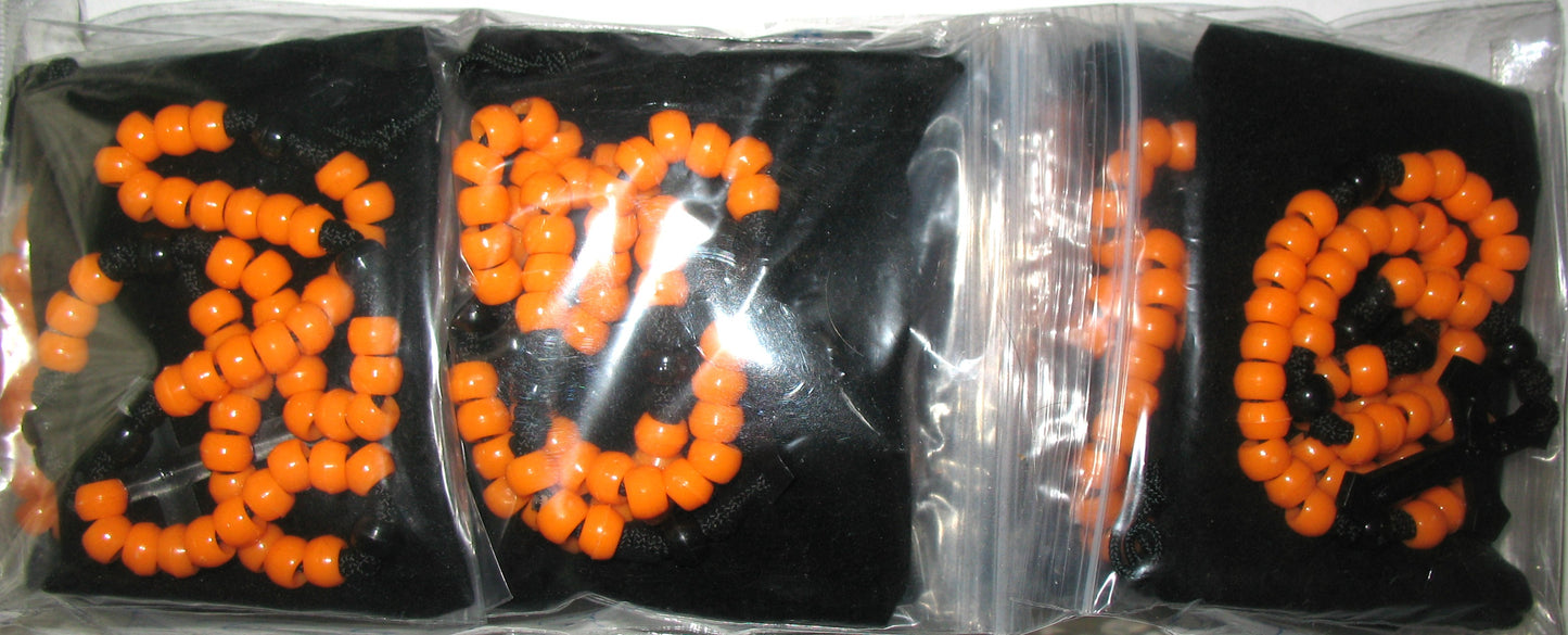 Paracord Rosary with Plastic Pony Beads & Bonus Pouch