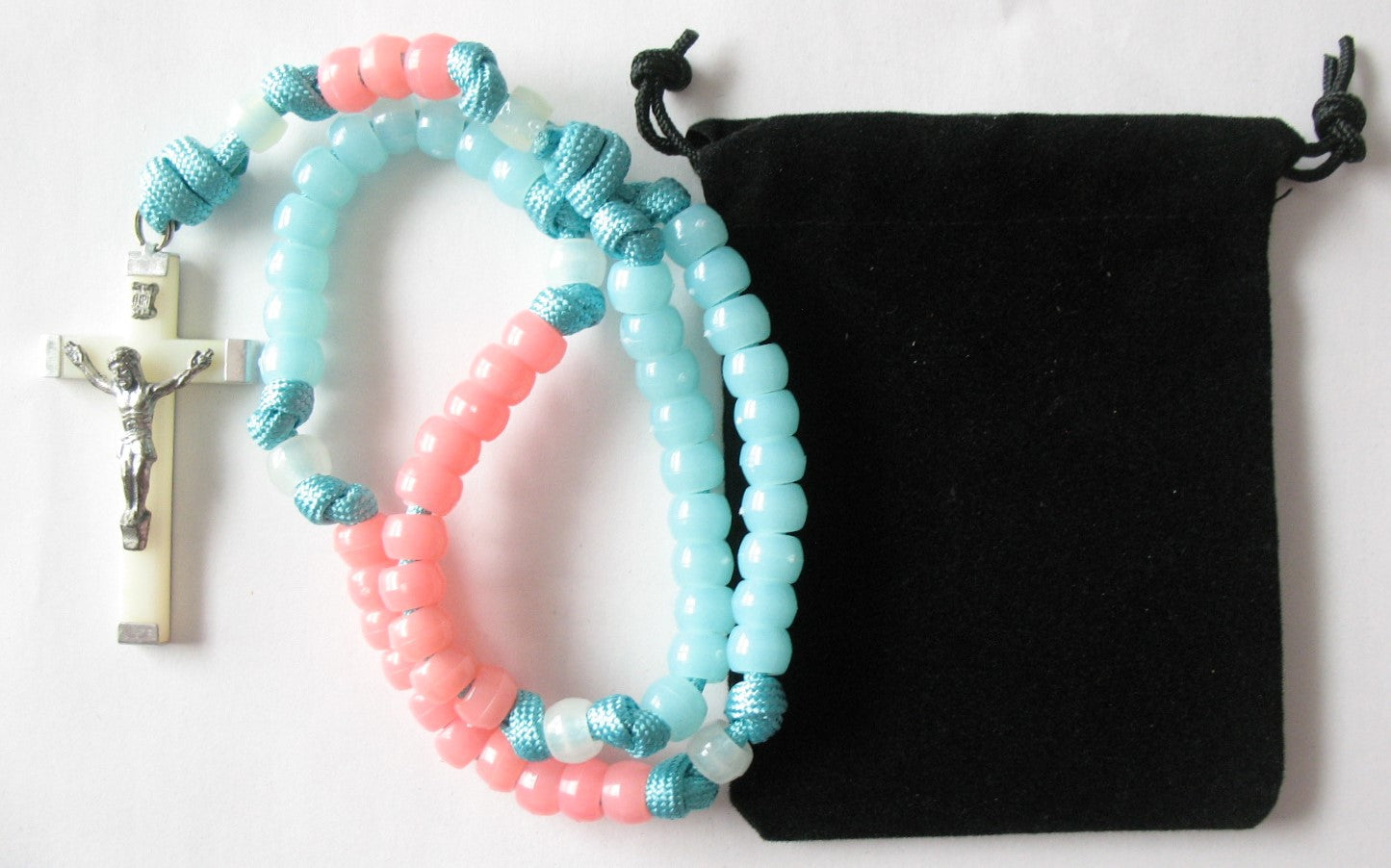 Paracord Rosary with Luminous Beads & Crucifix - Buy 10+ for discount