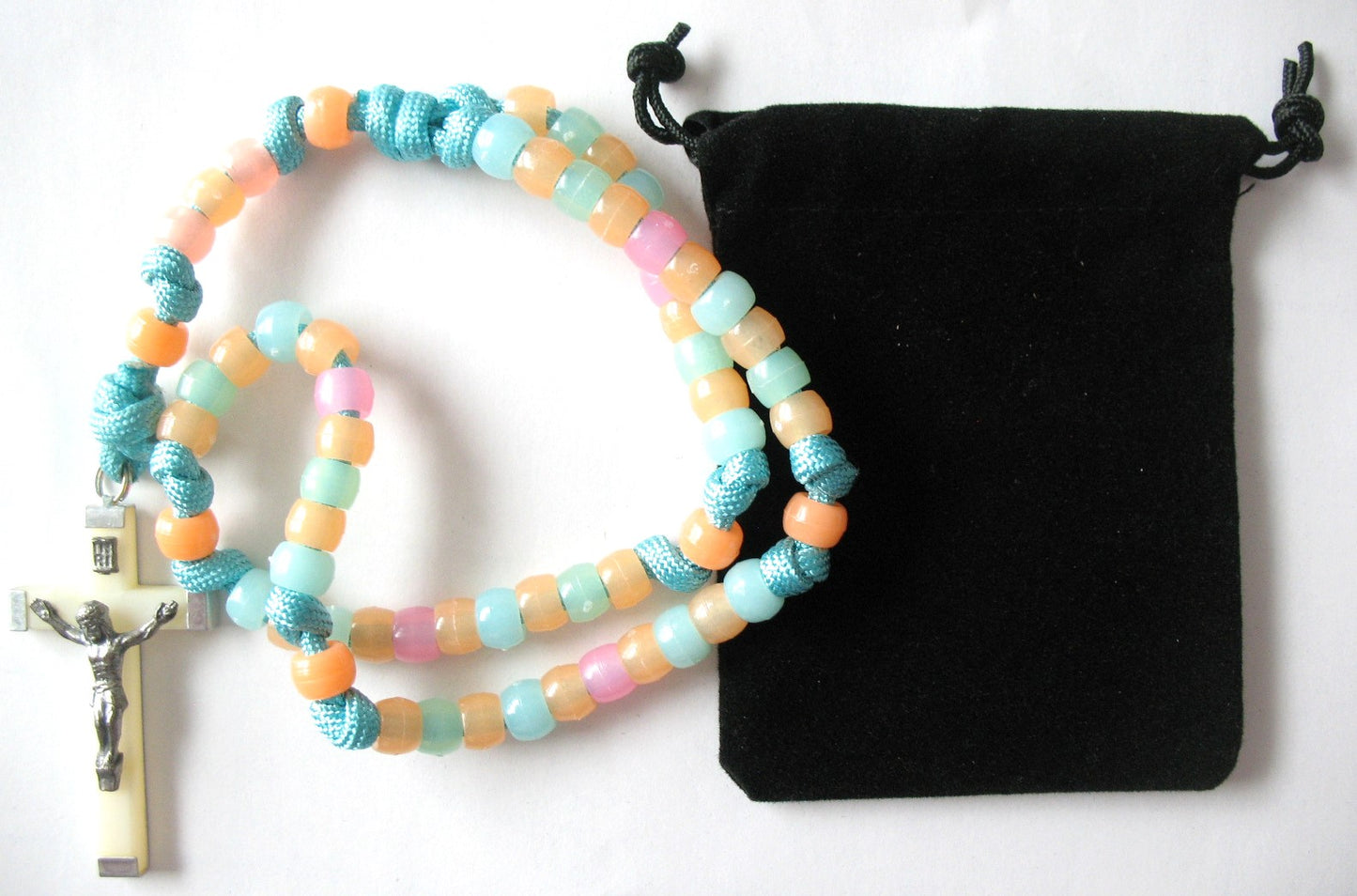 Paracord Rosary with Luminous Beads & Crucifix - Buy 10+ for discount