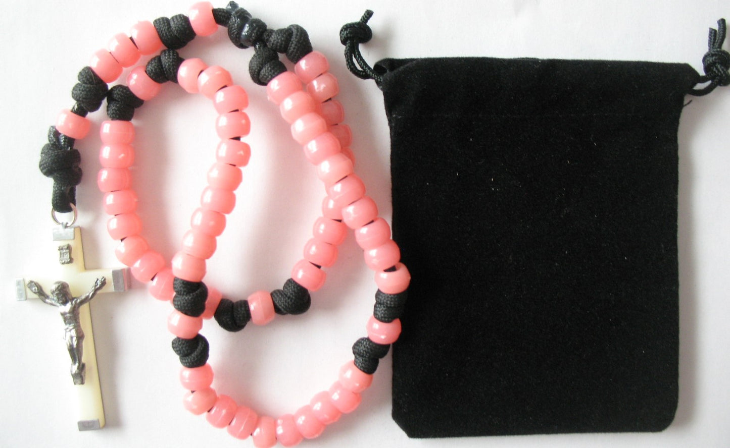 Paracord Rosary with Luminous Beads & Crucifix - Buy 10+ for discount