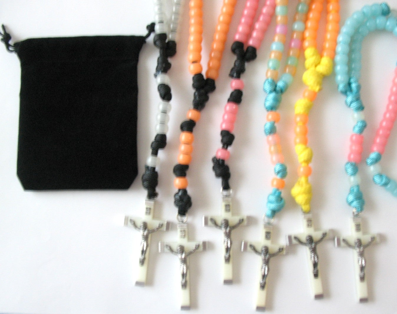 Paracord Rosary with Luminous Beads & Crucifix - Buy 10+ for discount