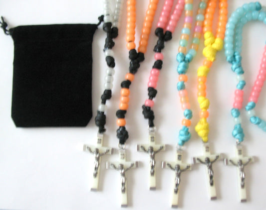 Paracord Rosary with Luminous Beads & Crucifix - Buy 10+ for discount