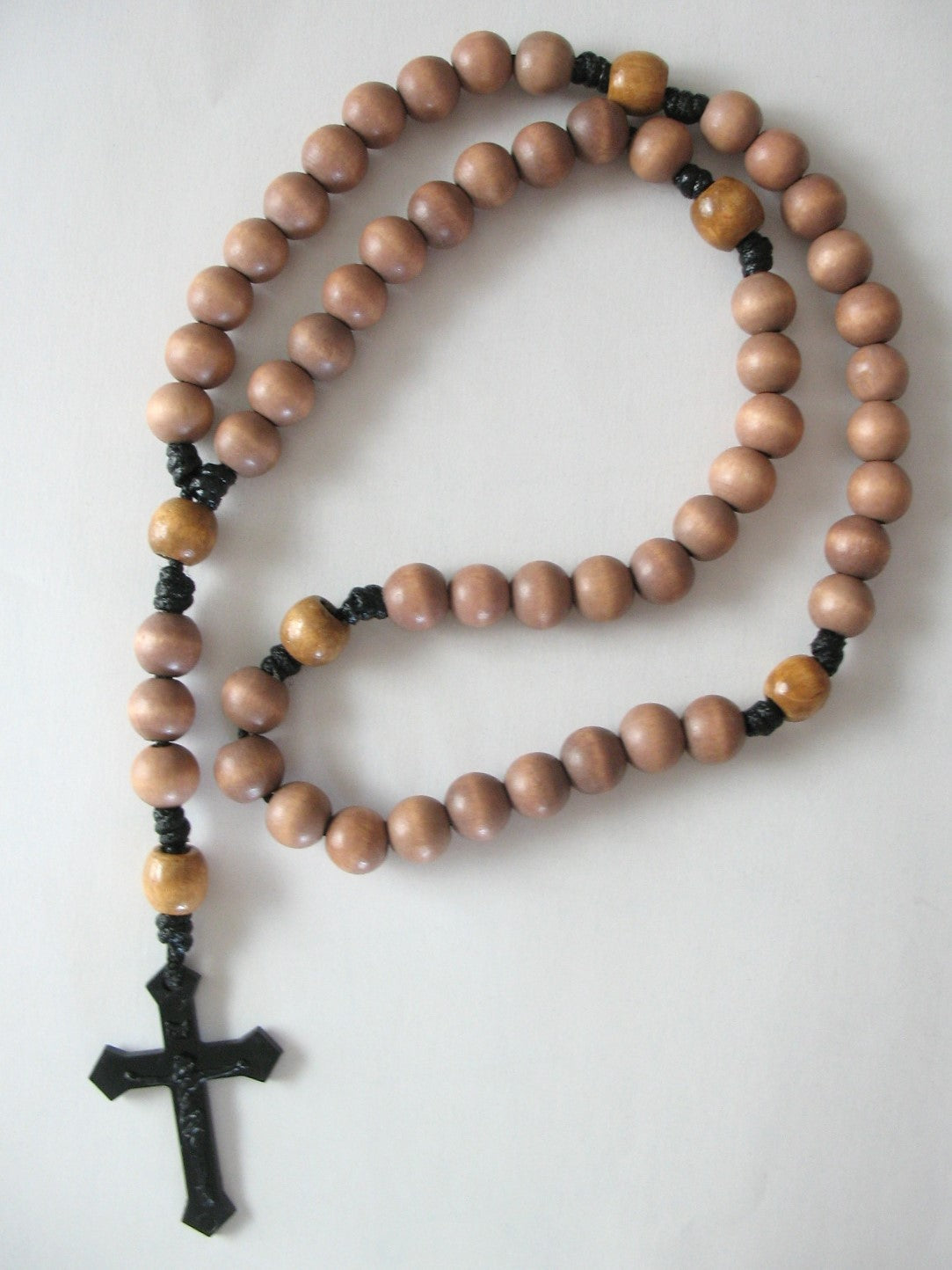 Paracord Rosary - 12mm Wood Beads