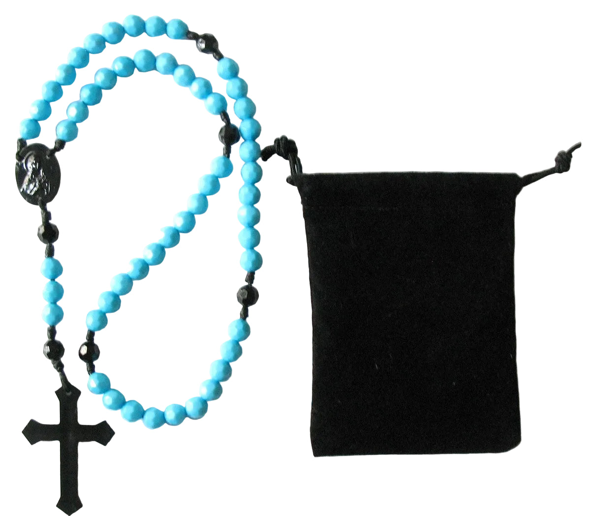 Cord Rosary - 8 mm Acrylic Beads with Bonus Pouch