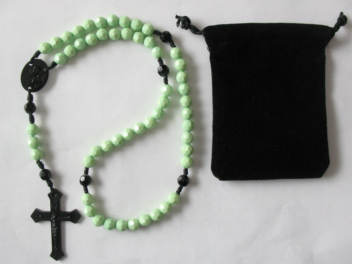Cord Rosary - 8 mm Acrylic Beads with Bonus Pouch