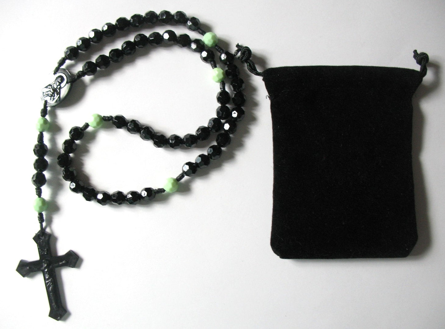 Cord Rosary - 8 mm Acrylic Beads with Bonus Pouch