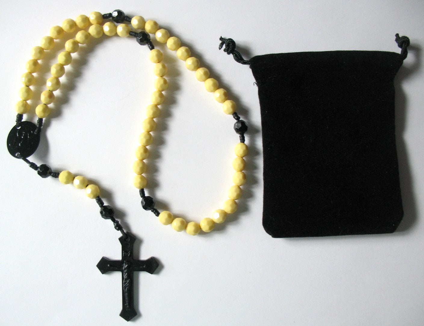 Cord Rosary - 8 mm Acrylic Beads with Bonus Pouch - Best Price Mix & Match