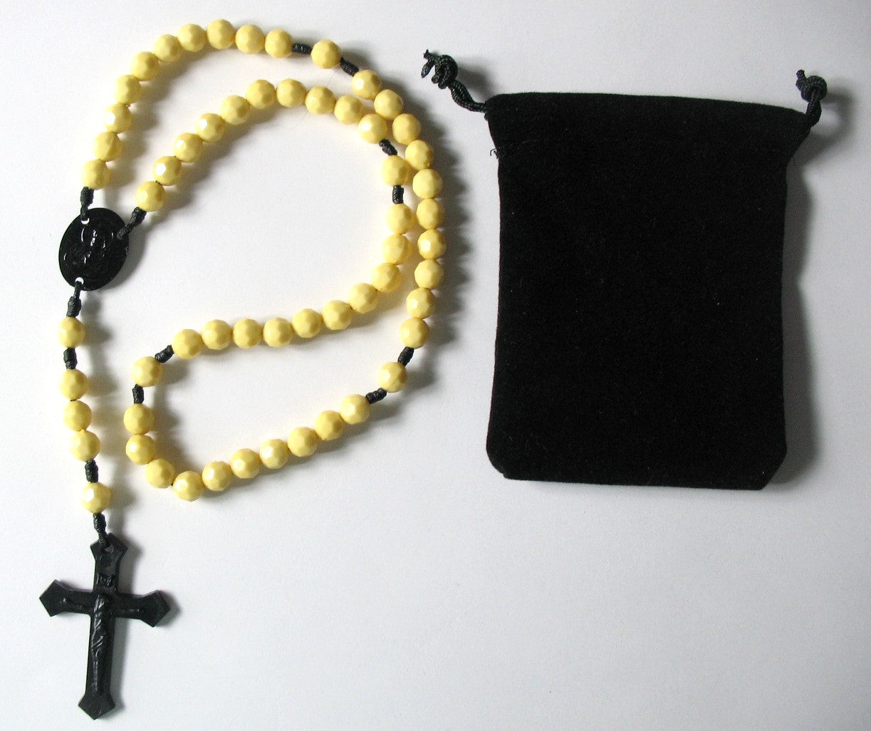 Cord Rosary - 8 mm Acrylic Beads with Bonus Pouch - Best Price Mix & Match