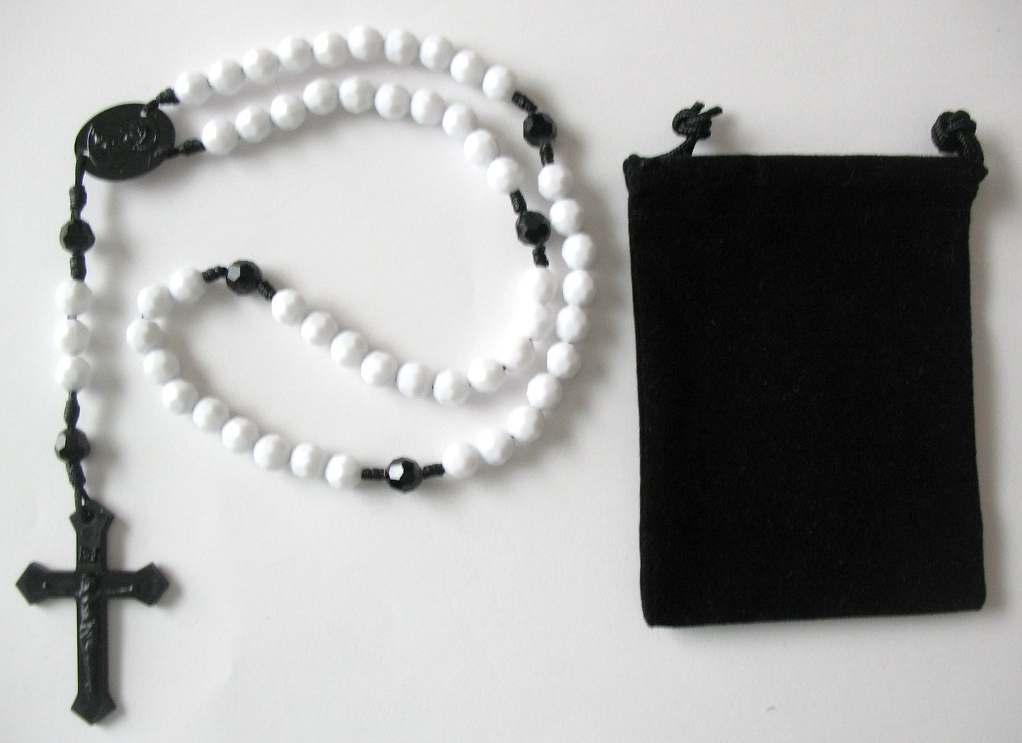 Cord Rosary - 8 mm Acrylic Beads with Bonus Pouch - Best Price Mix & Match