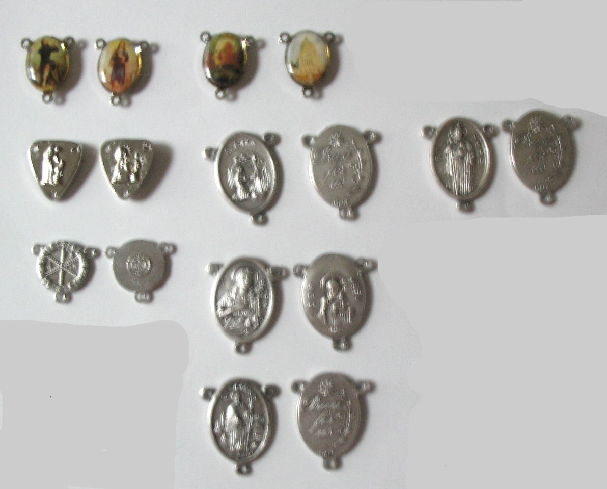 Rosary Parts - Centers - Silver Tone