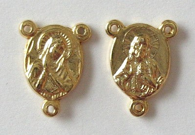 Rosary Parts - Centers - Gold Tone