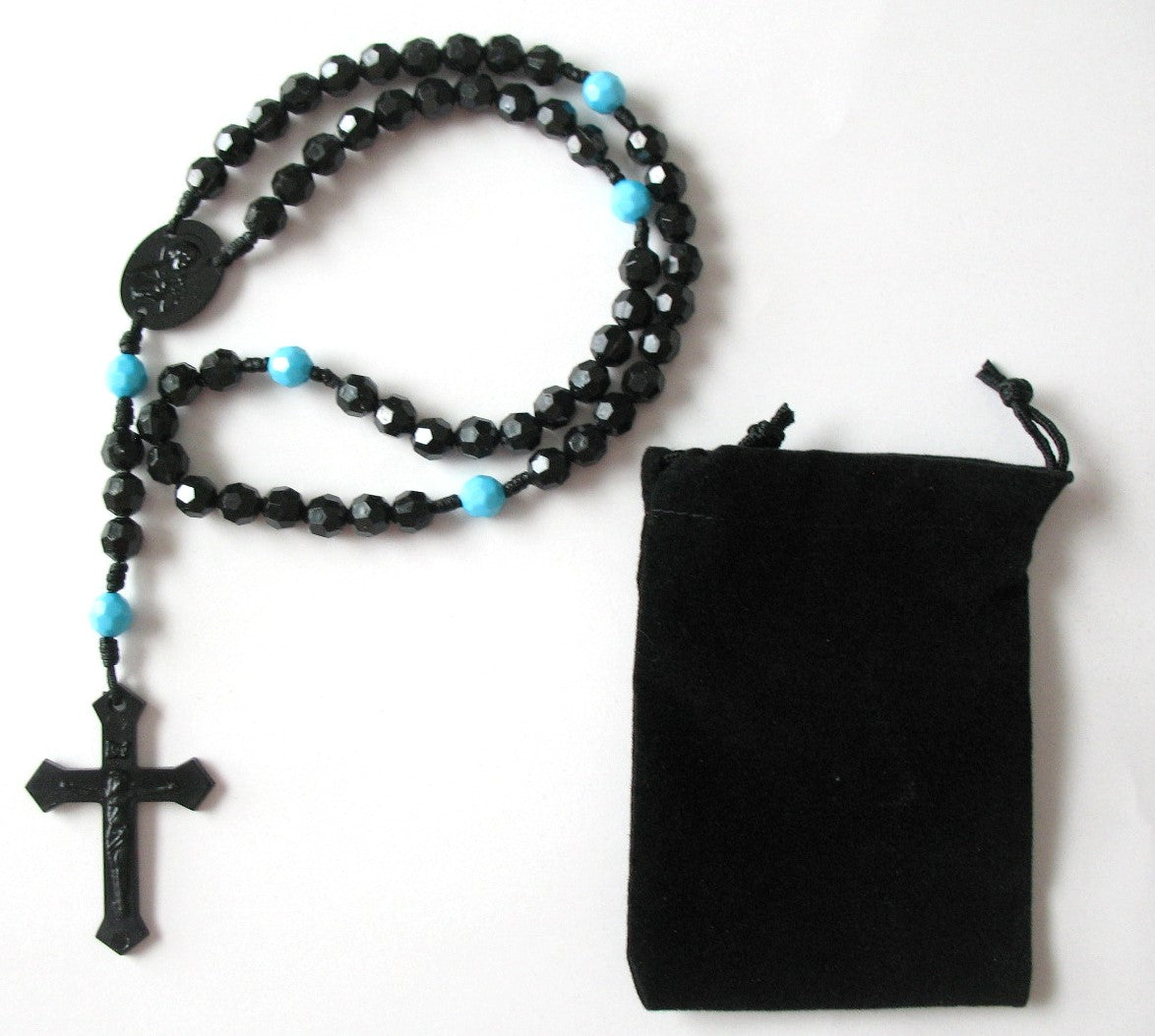 Cord Rosary - 8 mm Acrylic Beads with Bonus Pouch - Best Price Mix & Match