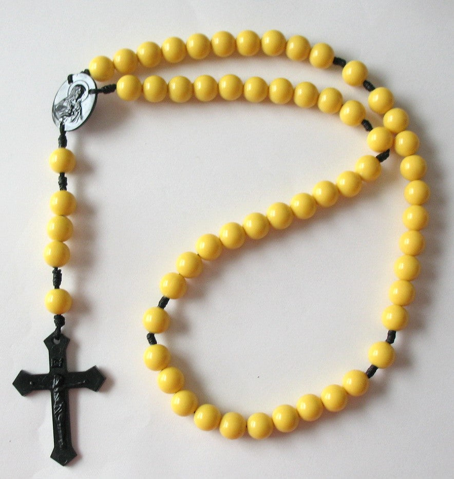 Cord Rosary - 9 mm Acrylic Beads
