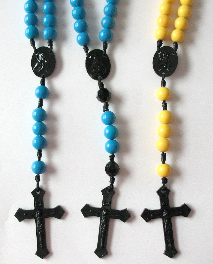 Cord Rosary - 9 mm Acrylic Beads