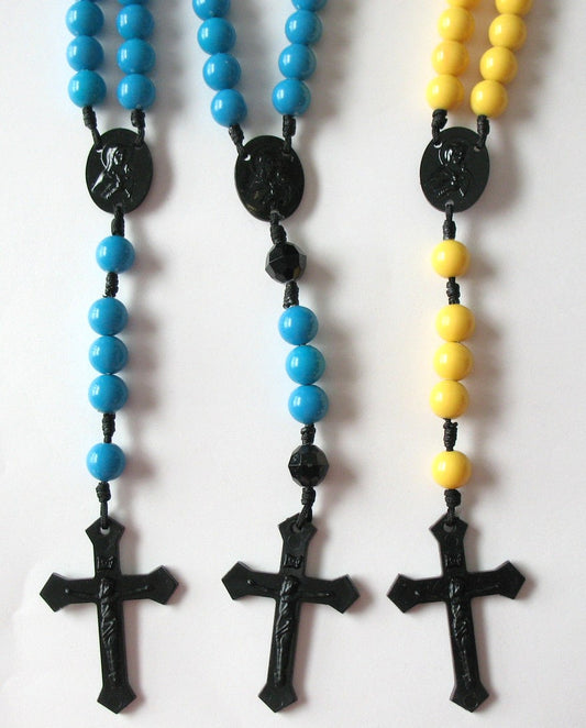 Cord Rosary - 9 mm Acrylic Beads