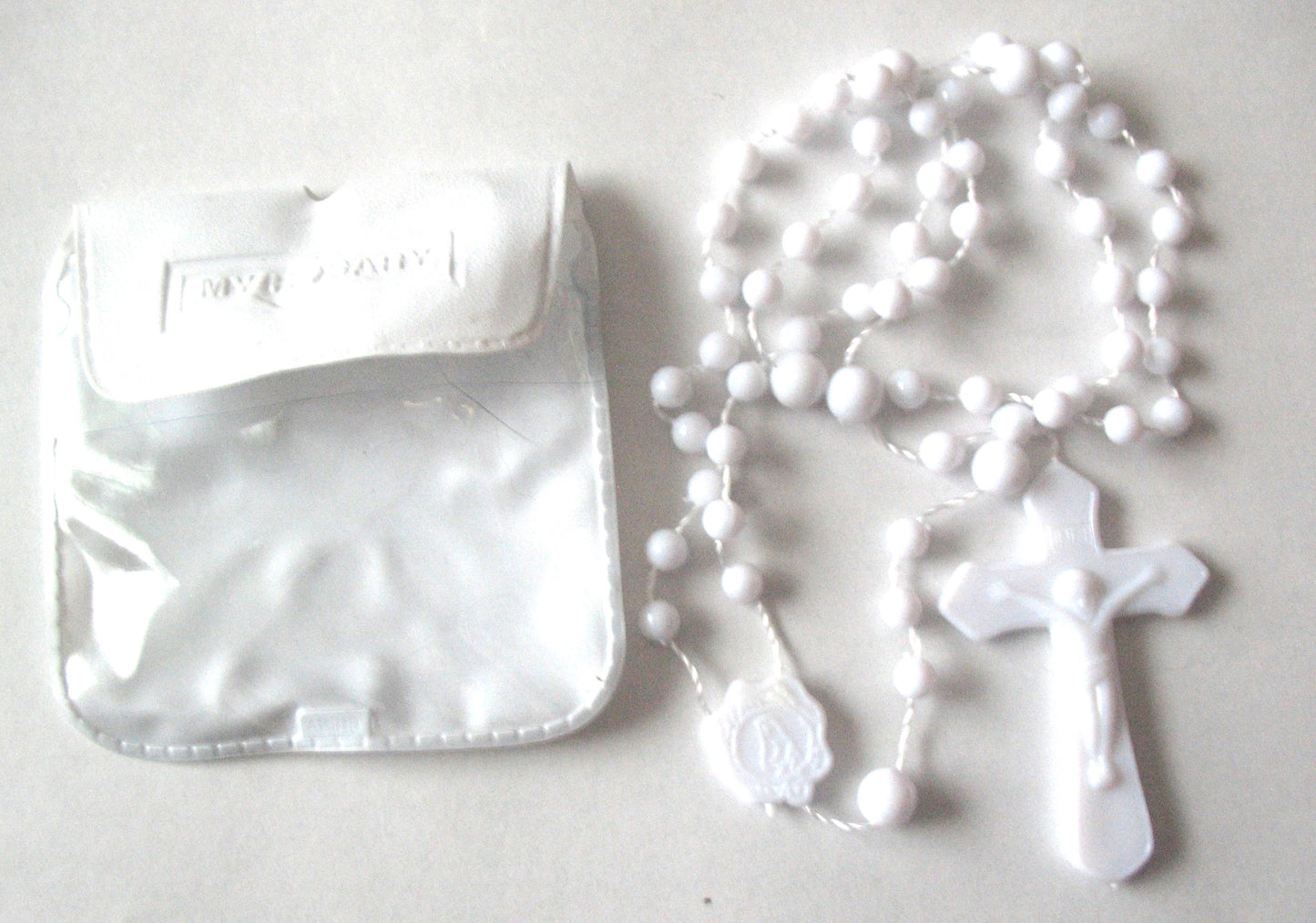 Rosary - Cord Inexpensive Plastic Bead with Pouch