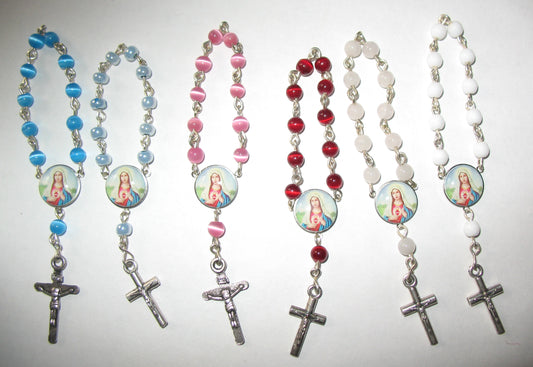 Rosary - One Decade Chain with Very Small Glass Beads