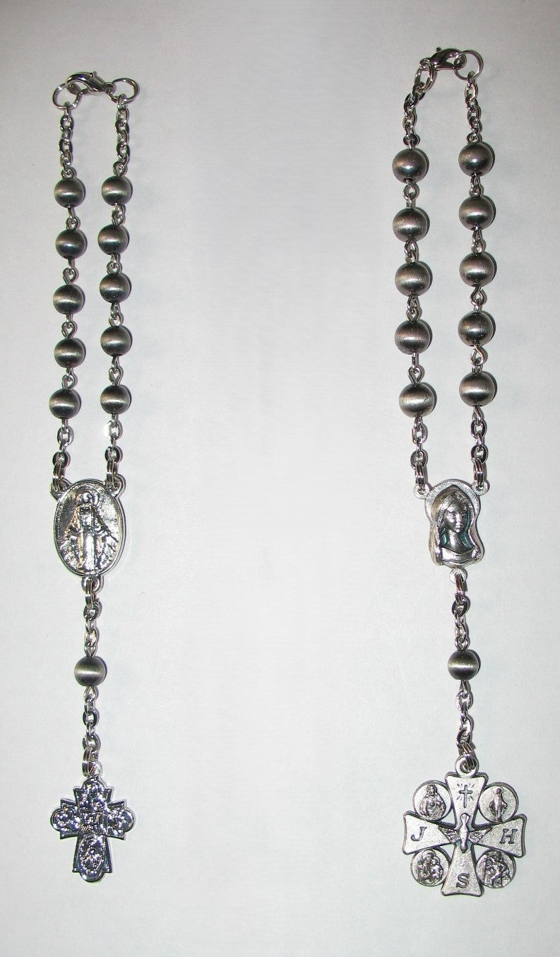 Car Rosary - Chain with Metal Beads