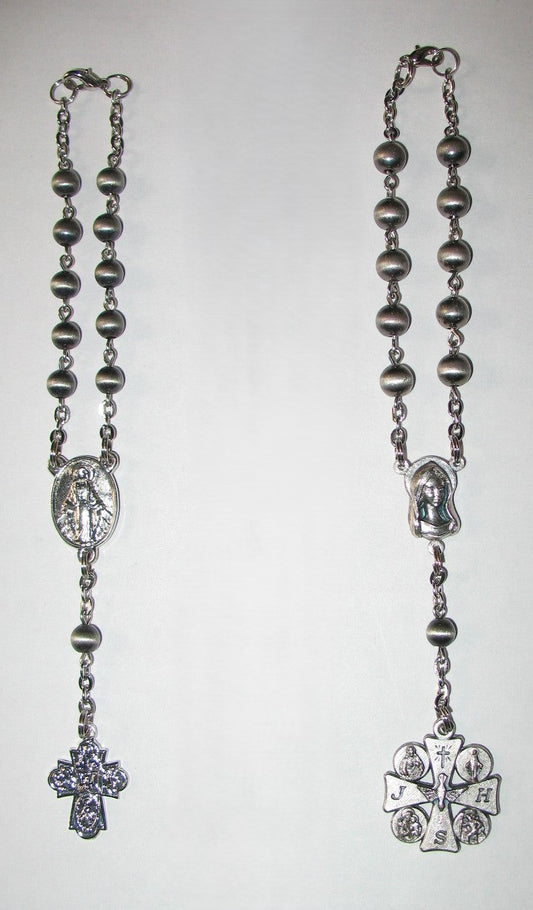 Car Rosary - Chain with Metal Beads