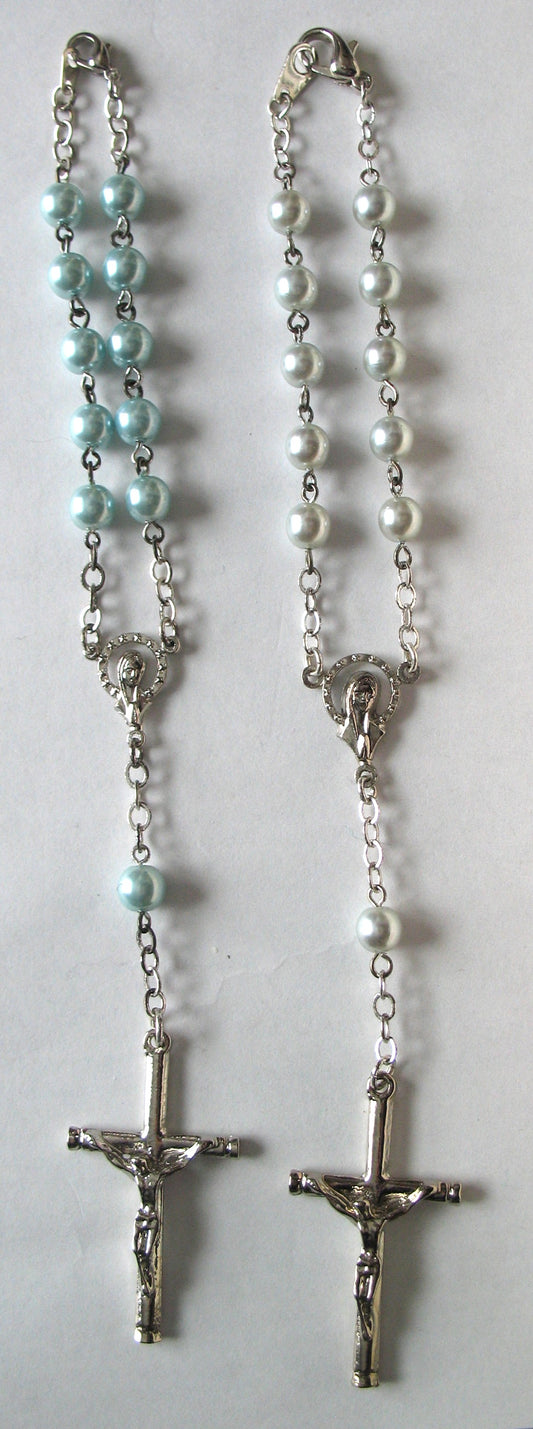 Car Rosary - Chain with Pearl- like Beads