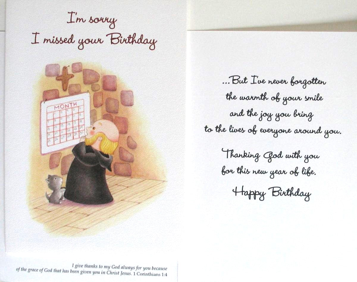 Belated Birthday Greeting Card