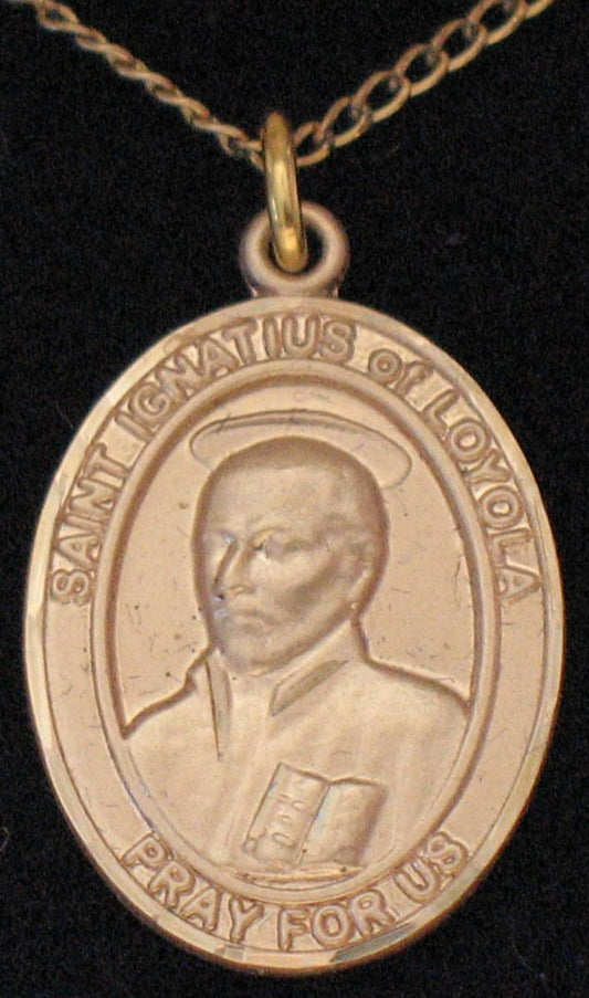 St. Ignatius of Loyola - Sterling Silver or Gold Filled Medal with Chain