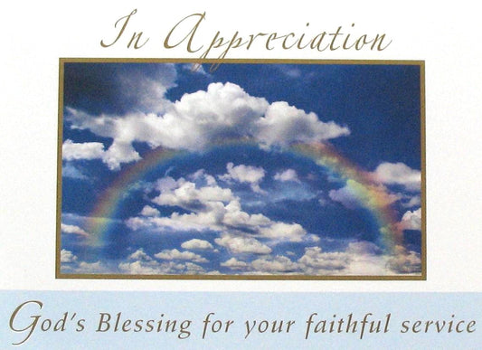 Thank You Greeting Card - For Your Faithful Service