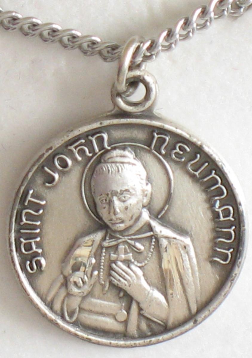 St. John Neumann - Sterling Silver Medal with Chain