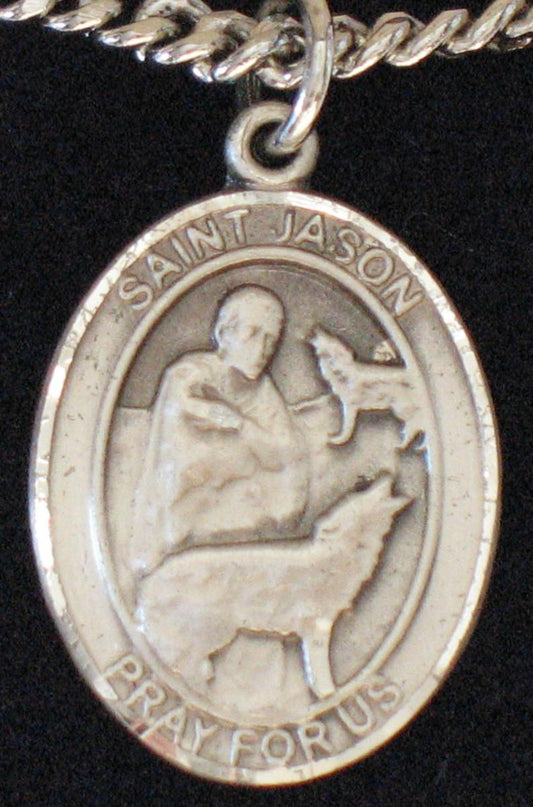 St. Jason - Sterling Silver Medal with Chain