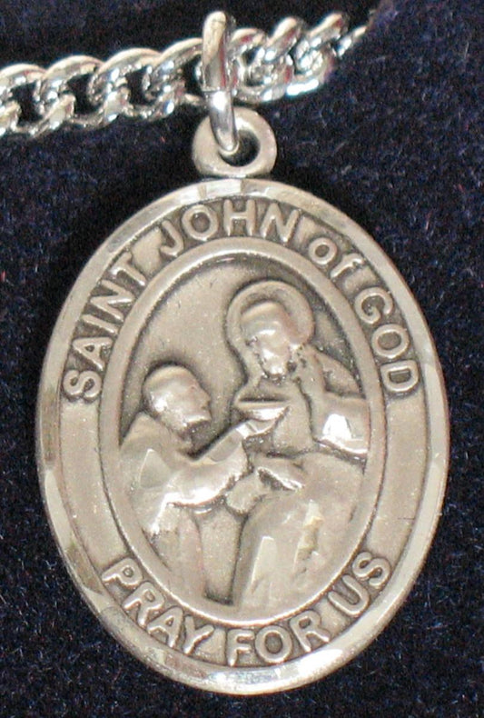 St. John of God - Sterling Silver Medal with Chain