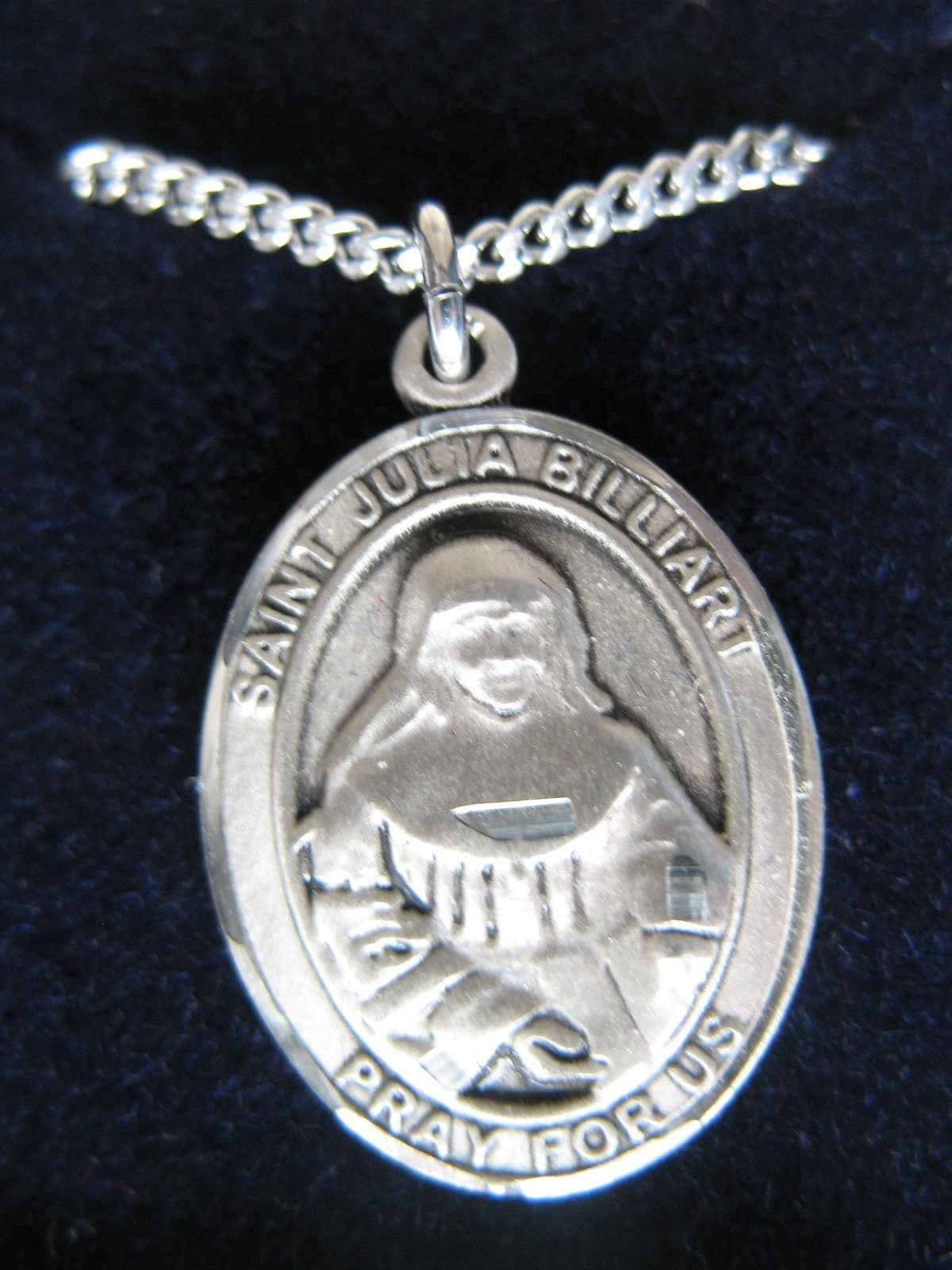 St. Julia Billiart - Sterling Silver Medal with Chain