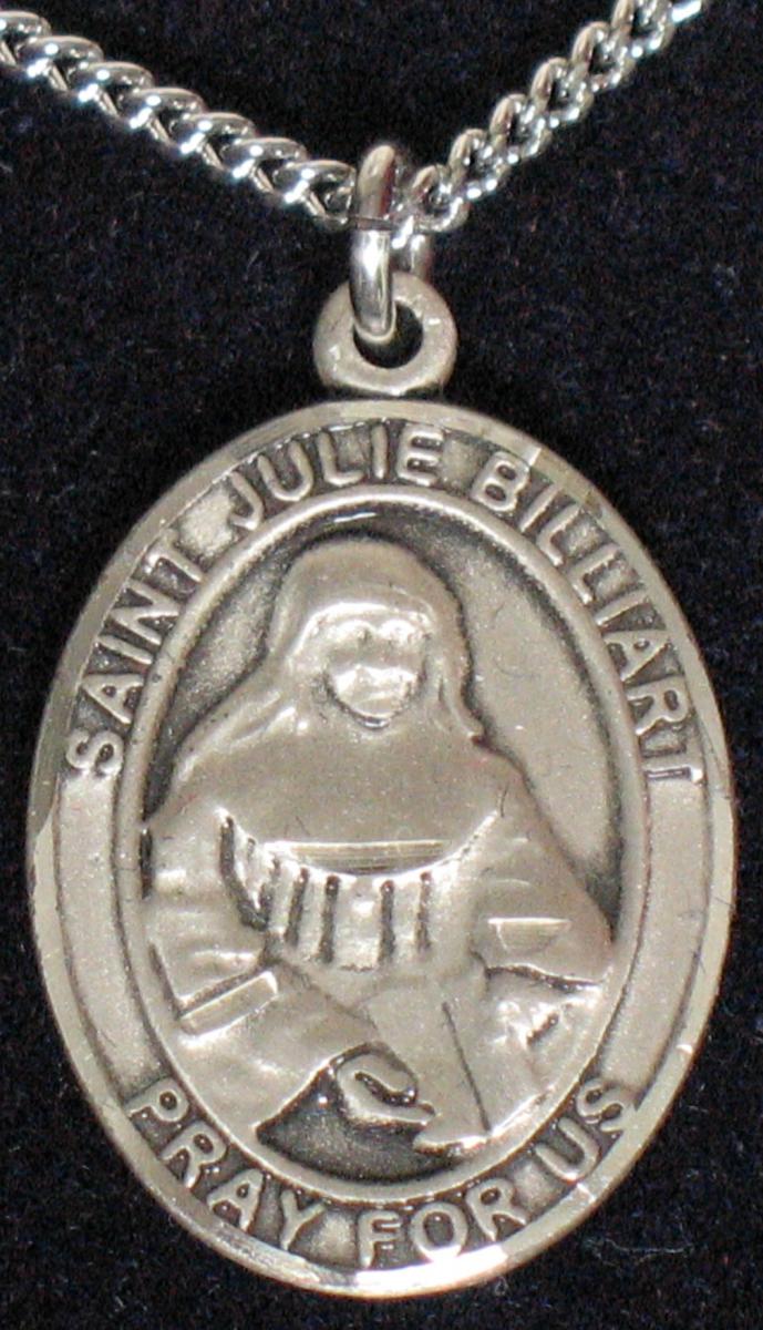 St. Julia Billiart - Sterling Silver Medal with Chain