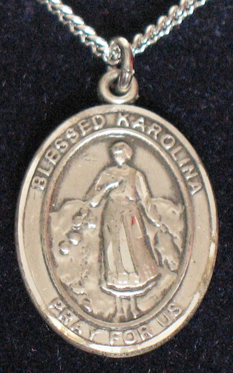 Bl. Karolina Kozkow - Sterling Silver Medal With Chain