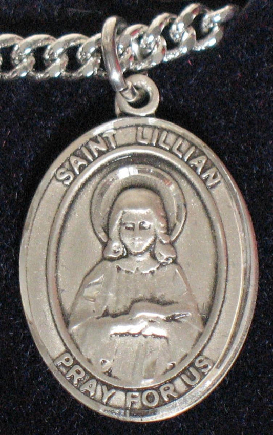 St. Lillian - Sterling Silver Medal with Chain