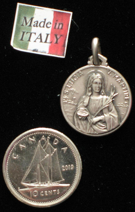 St. Lucy - Sterling Silver Medal