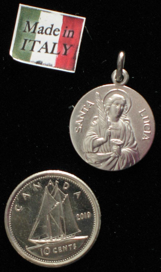 St. Lucy - Sterling Silver Medal